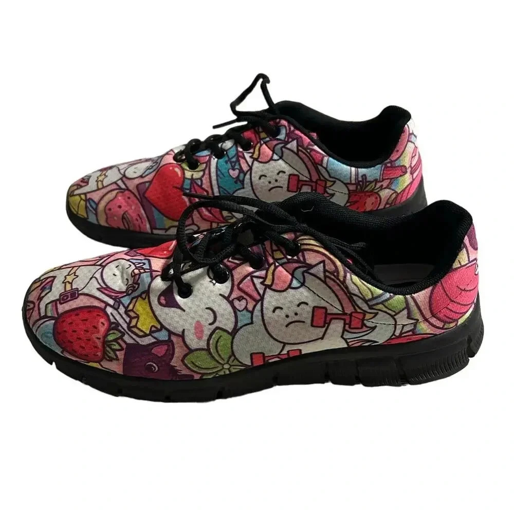 RAAD Unicorn Printed Sneakers Women's Size 11M Cartoon Vibrant